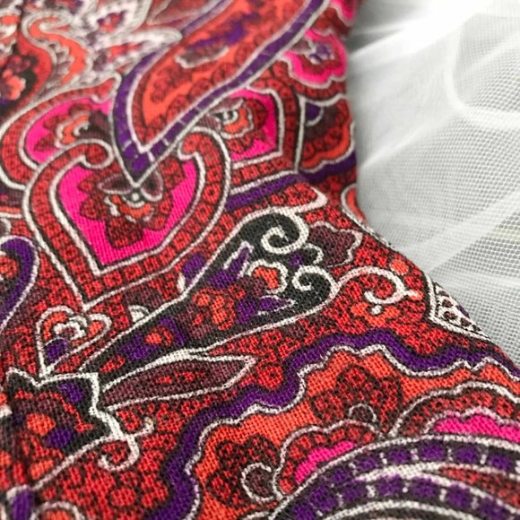 Vintage 70s psychedelic paisley midi dress - Picture 5 of 8